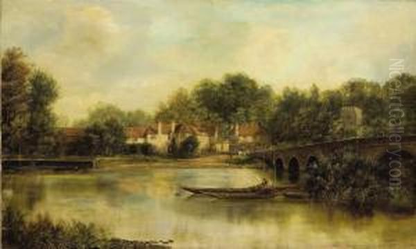 Two Fisherman On A Lake - view 1