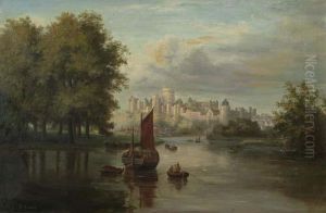 Seenlandschaft Mit Schloss. by William Howard Hart