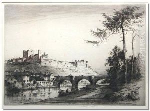 Richmond Castle, Yorks by Albany E. Howarth