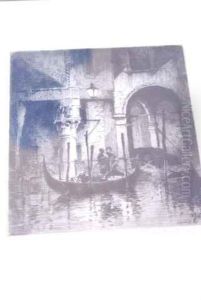 British The Traghello Veniceetching by Albany E. Howarth