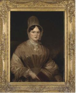 Portrait Of A Lady, Half-length, Seated In A Grey Silk Dress And Shawl, A Book In Her Right Hand Portrait Of A Lady, Half-length, Seated In A Grey Silk Dress And Shawl, A Book In Her Right Hand