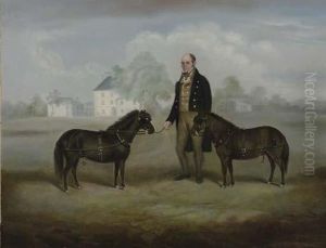 John Forgie With Two Favorite Ponies, A View Of Champfleurie Beyond John Forgie With Two Favorite Ponies, A View Of Champfleurie Beyond