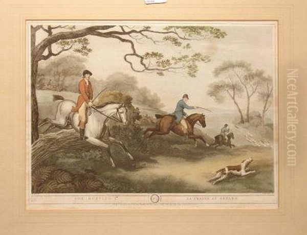 A Coloured Hunting Print - view 1