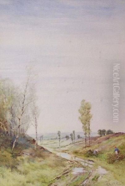 Mountain Landscape With Figures And Sheep - view 1