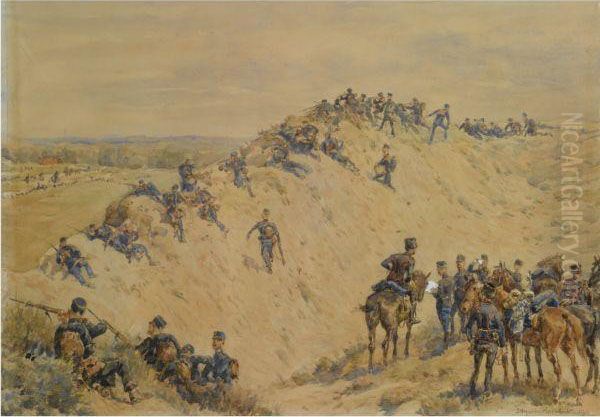 Infantry In The Dunes - view 1