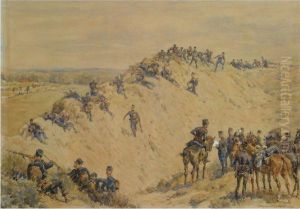 Infantry In The Dunes by Jan Hoynck Van Papendrecht