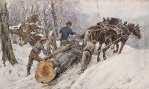 Working With Logging Wheels In Thesnow by Jan Hoynck Van Papendrecht