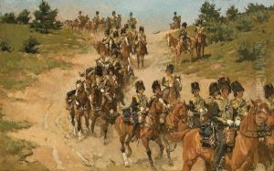 Rigjende Artillerie Op De Heide by Jan Hoynck Van Papendrecht