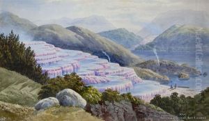 Pink Terraces, Rotomahana by John Barr Clarke Hoyte