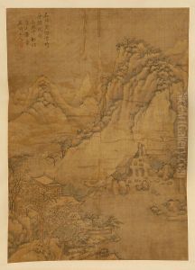 Rural Retreat In A Mountain Landscape by Hu Shan Yan Hsi