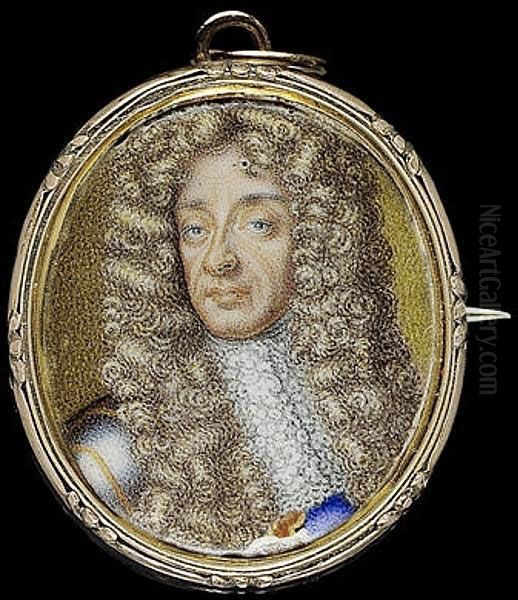 James Ii (b.1633), King Of England (1685-1688), Wearing White Lace Jabot, Armour And Full-bottomed Wig - view 1
