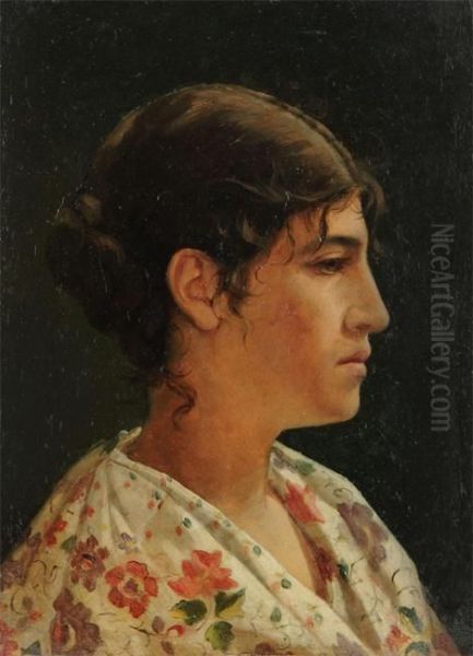 Young Girl In Profile - view 1