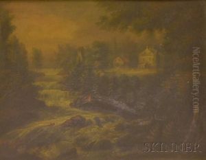 The Falls At Nashua, New Hampshire by Charles Hubbard