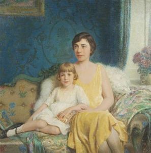 Portrait Of A Mother And Child by Henry Salem Hubbell