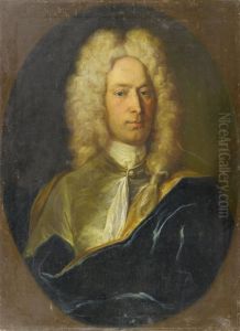 Portrait Of A Nobleman. by Johann Rudolf Huber
