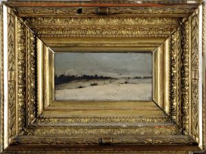 Paysage Enneige by Edouard Jules Joseph Huberti