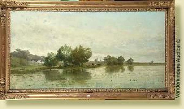 Paysage Hollandais Anime A L'etang - view 1