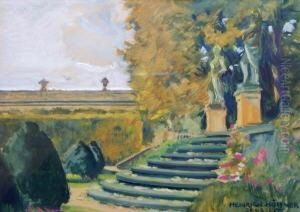 Parkanlage In Seusslitz by Heinrich Hubner