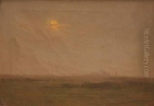 Landscape With Moon by Peter Paul Hubner