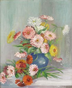 Untitled Still Life Zinnias