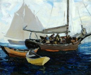 Fishermen, Monhegan by Eric Hudson
