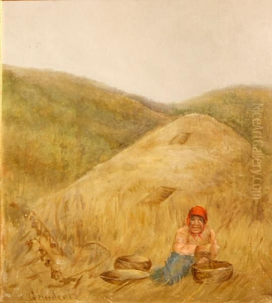 Woman With Baskets - view 1