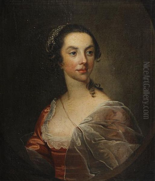 Portrait Of A Lady In Red Dress - view 1