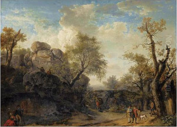 Scene De Chasse Dans Une Foret - view 1