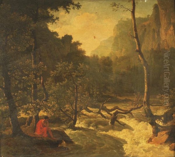 Le Penseur Pres Du Torrent - view 1