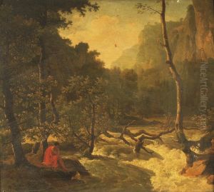 Le Penseur Pres Du Torrent by Jean-Francois Hue