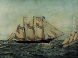 The Schooner Alfred Thomas With The Seagull