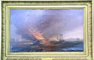 Blazing Frigate by James Miller Huggins