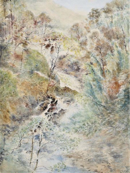 A Waterfall Thought To Be Near Capel Curig - view 1