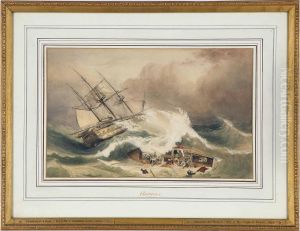 Ship Wreck In A Stormy Sea