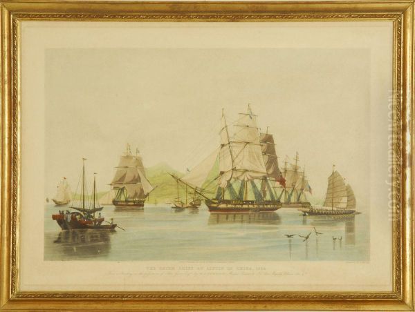 The Opium Ships At Lintin In China - view 1