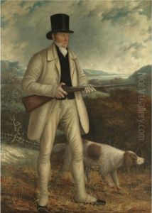 Portrait Of Lewis Vaughan Of Penmaen Dyfi by Hugh Hughes