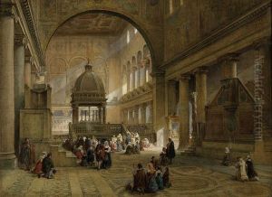 Rome, Interieur De L'eglise San Lorenzo by L. Hughe