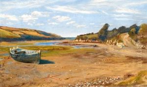 The Gannel, Low Water, Newquay, Cornwall