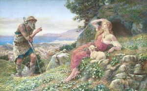 A Shepherd Admonishing Perdita For Her Love Of Florizel by A. Foord Hughes