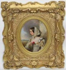Portrait Of A Young Woman With Portrait Of A Young Woman With
