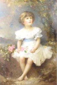 Portrait Of A Young Child by Edward Hughes