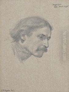 Study For A Portrait Of Orazio Cervi by Edward Robert Hughes
