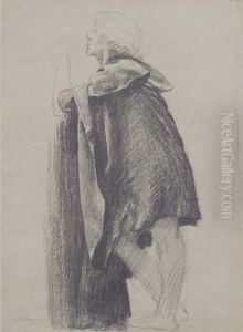 Study Of A Musician by Edward Robert Hughes