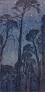 Trees At Twilight by Edward Robert Hughes
