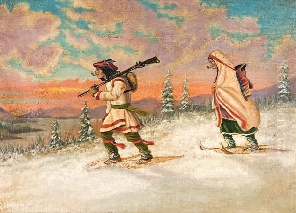 Indian Hunter And Family - view 1