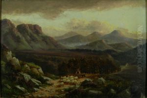 A Shepherd And His Flock by John Joseph Hughes