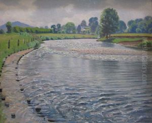 The Usk Near Abergavenny by Robert Morson Hughes