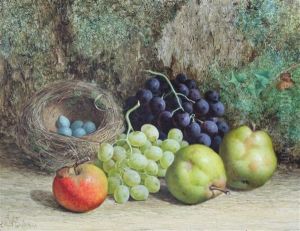 Still Life Of Fruit And A Birds Nest
