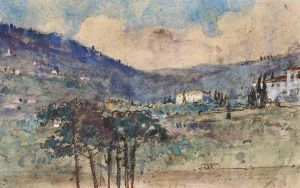Paysage De Mediterranee by Georges-Victor Hugo