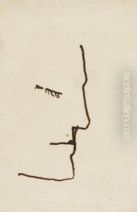 Caricature : Personnage Aux Yeux Clos; Tache by Victor Hugo